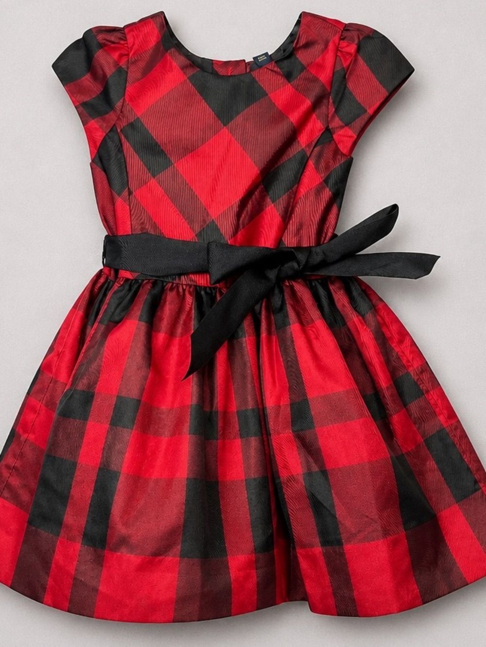 Polo Ralph Lauren red and black plaid formal dress cap sleeves NWT size 2T
